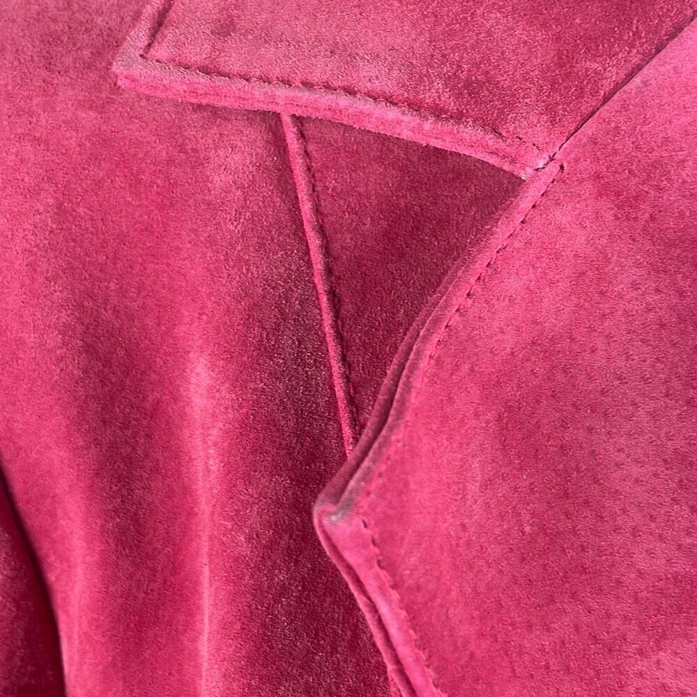 Dialogue Raspberry Pink Suede Blazer S - Picture 12 of 15